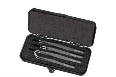 ESD SMD Tweezer Set Universal, Precision & SMD Tweezers Professional ESD Mixed 4 Pcs. In Box